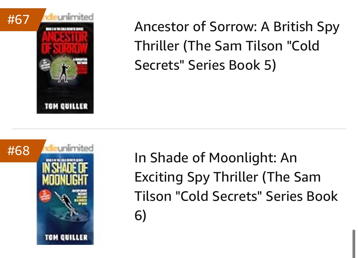 TomQuiller's tweet photo. Already in the Amazon hot new releases, books 5 and 6! #book #Spythriller #booktok #Espionage #MI5 #conspiracy #BookLaunch #KindleUnlimited https://t.co/BKj3fZTe59
