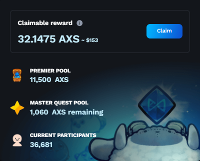 Dayum! I've been farming 30+ AXS each week lately and the grind never stops.

Thank you for blessing Yuan, Atia 🥹✨