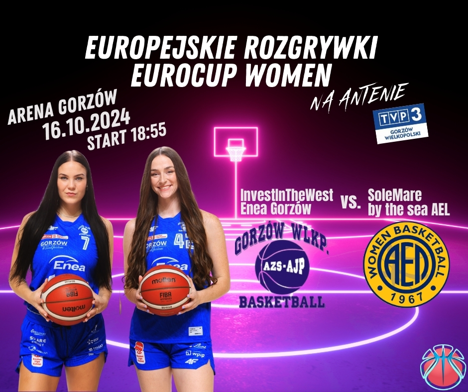 Rywalem gorzowskich koszykarek będzie drużyna z Cypru - SoleMare by the sea AEL Limassol.🏀

To będzie wyjątkowy mecz, bo <a href="/TVP3gorzow/">TVP3 Gorzów Wlkp.</a> zrealizuje dla Was transmisję od A do Z 📷🎥

Start już o 18:55! 

#Gorzów #Koszykówka #Basketball #AELlimasol #Mecz #Kibicujemy #Pozwycięstwo