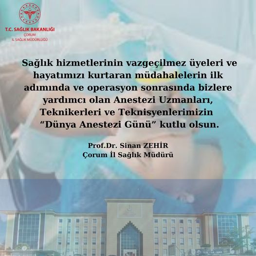 #DünyaAnesteziGünü