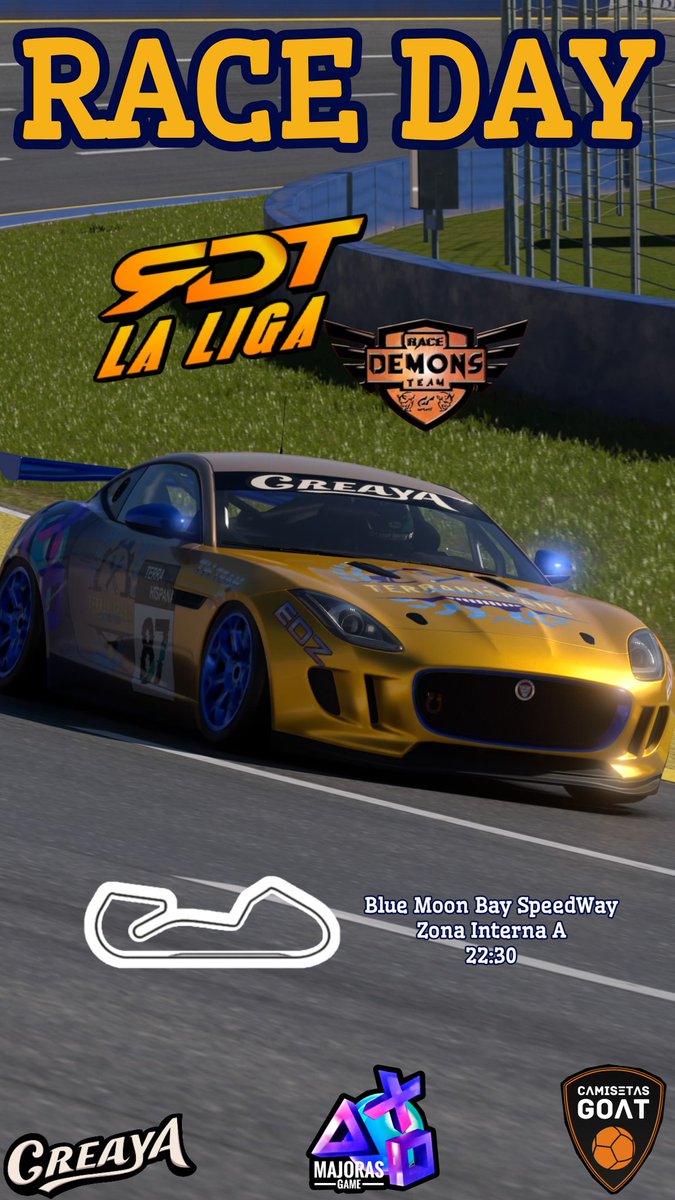 TerraHispana eSports Gamers (@terrahispanaesg) on Twitter photo 🏁Miércoles de competición;
Miércoles de La Liga by <a href="/RaceDemons/">RACE DEMONS TEAM</a> 🏁
.
.
.
<a href="/CreaYaES/">CreaYa.es</a> <a href="/majoras_game/">MAJORASGAME</a>
#CamisetasGoat
#SIMRACING #GT7 🏁Miércoles de competición;
Miércoles de La Liga by <a href="/RaceDemons/">RACE DEMONS TEAM</a> 🏁
.
.
.
<a href="/CreaYaES/">CreaYa.es</a> <a href="/majoras_game/">MAJORASGAME</a>
#CamisetasGoat
#SIMRACING #GT7