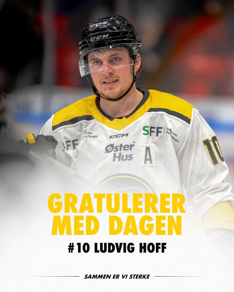 Grattis med dagen, Ludde! 🥳 
På isen leverer Ludvig varene sammen med den norske superrekka. Av isen er han nøye med utstyret, full av humor og lagets DJ. #hipphipp💛🖤