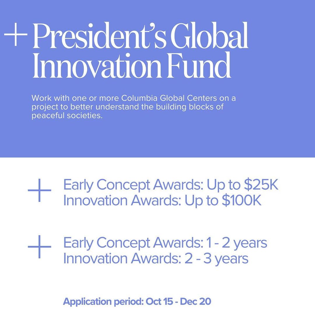 Open Now: Columbia Global 2025 Funding Opportunities for Faculty and Researchers! Learn more here: t.ly/gjNuu