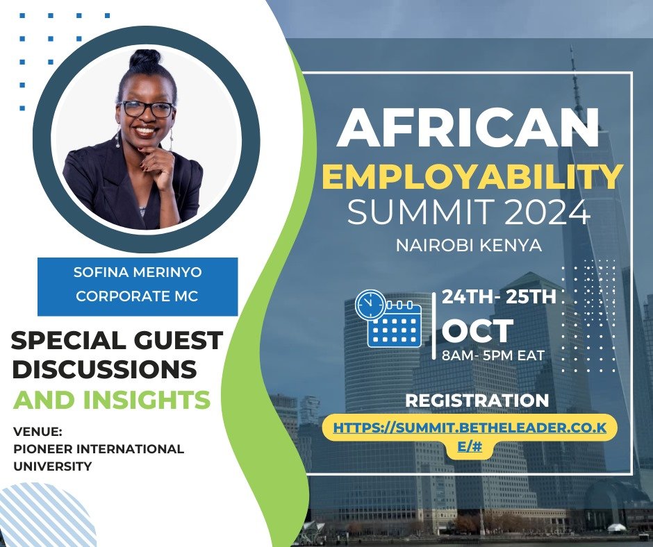 SOFINA MERINYO (@smerinyo) on Twitter photo I look forward to hosting the genuine conversations on young people and the workplace at the African Employability Summit next week.
Make sure to register with <a href="/BeTheLeader_Org/">Be The Leader</a> and join <a href="/Cavin_Apodo/">Cavin Apodo #Workplace Chronicles</a> the CEO who has invited guest speakers to dive into the topic. I look forward to hosting the genuine conversations on young people and the workplace at the African Employability Summit next week.
Make sure to register with <a href="/BeTheLeader_Org/">Be The Leader</a> and join <a href="/Cavin_Apodo/">Cavin Apodo #Workplace Chronicles</a> the CEO who has invited guest speakers to dive into the topic.