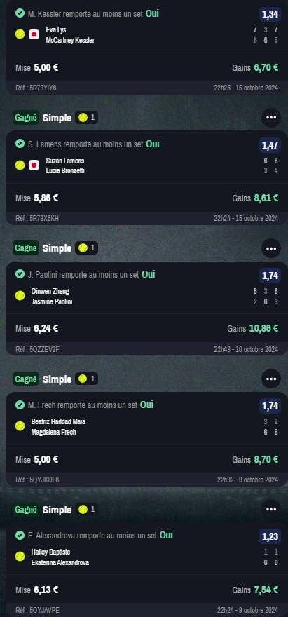 5ième #victoires d'affilé grâce a l'#analyse (#gratuit #gratis )#sportive de app.betgenius.io 💰💸