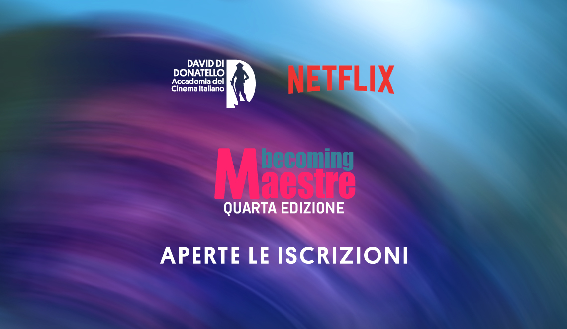 Aperte le iscrizioni per partecipare alla quarta edizione di #BecomingMaestre , il percorso dedicato alle giovani professioniste under 36 nelle categorie Regia, Direzione della fotografia, Montaggio, Suono, Musica per cinema e serialità.

Tutte le info su becomingmaestre.daviddidonatello.it