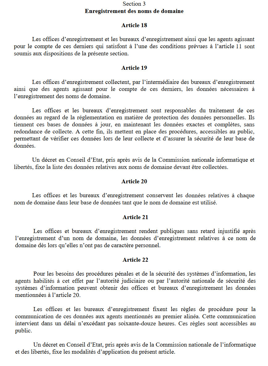 ⚠️NIS 2 , France et nom de domaine⚠️

La transposition approche, avec un "Projet de loi relatif à la résilience des infrastructures critiques et au renforcement de la cybersécurité"

Une section 3 dédiée aux #nomdedomaine #nis2

➡️legifrance.gouv.fr/contenu/Media/…

via <a href="/reesmarc/">marc rees</a>
