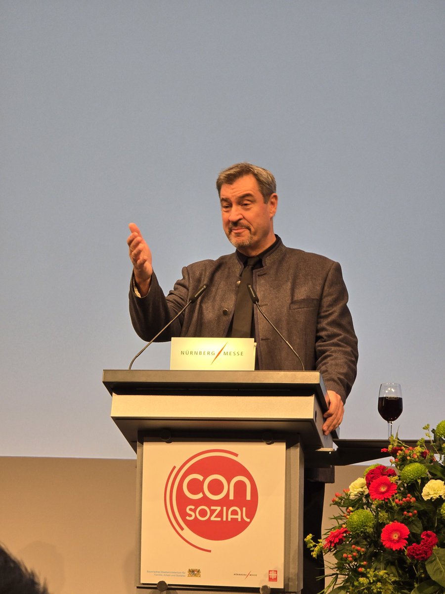 "Wir müssen alles dafür tun, dass #Inklusion nicht nur ein Stichwort bleibt", sagt der bayerische Ministerpräsident <a href="/Markus_Soeder/">Markus Söder</a> auf der #consozial2024. "Das ist eine große Aufgabe, an der wir nicht sparen dürfen."