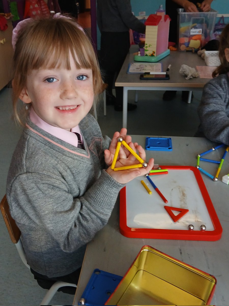 TogherGirls's tweet photo. Who knows another name for a diamond? Ms.Driscoll's Junior Infants are learning about #spaceandshape during @mathsweek.
@OidePrimarySTEM @cork_cesc #IUseMaths @deirdreforde @sendboyle #activelearning @PDSTie #magnets https://t.co/WlnJqc1PW2