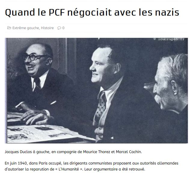 krinevd's tweet image. la résistance selon l'Humanité