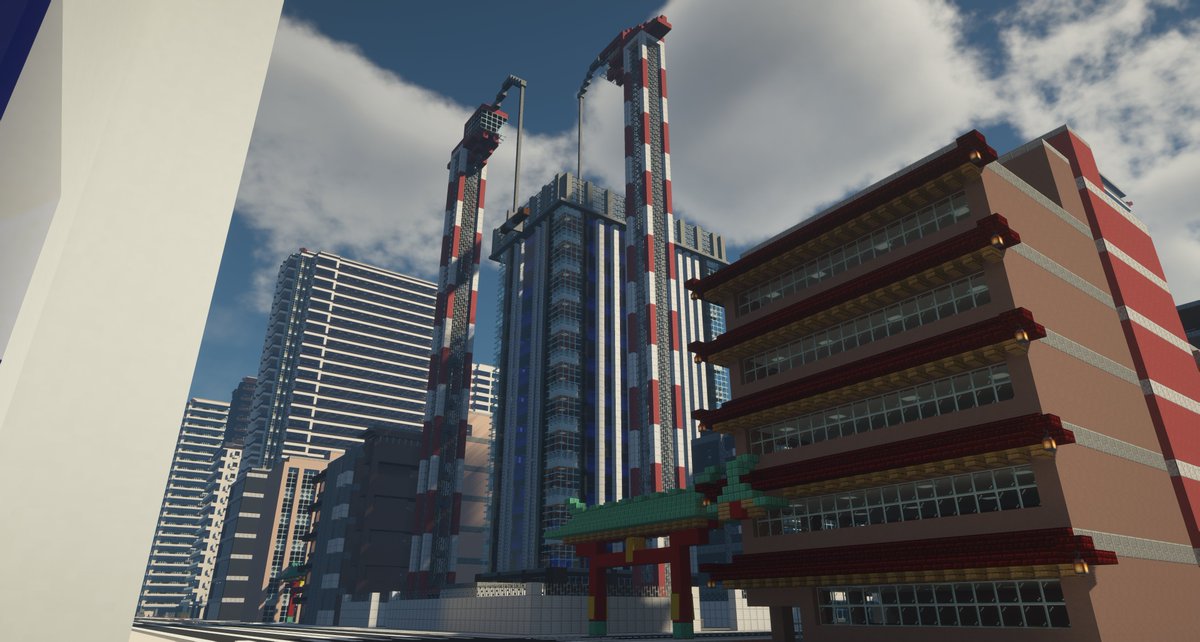 GoziraYonekura's tweet photo. 湾岸エリアで新たな建設現場を作りました。
#Minecraft #minecraft建築コミュ #米倉市 #CASCU_Minecraft https://t.co/V9Pu95uFG2