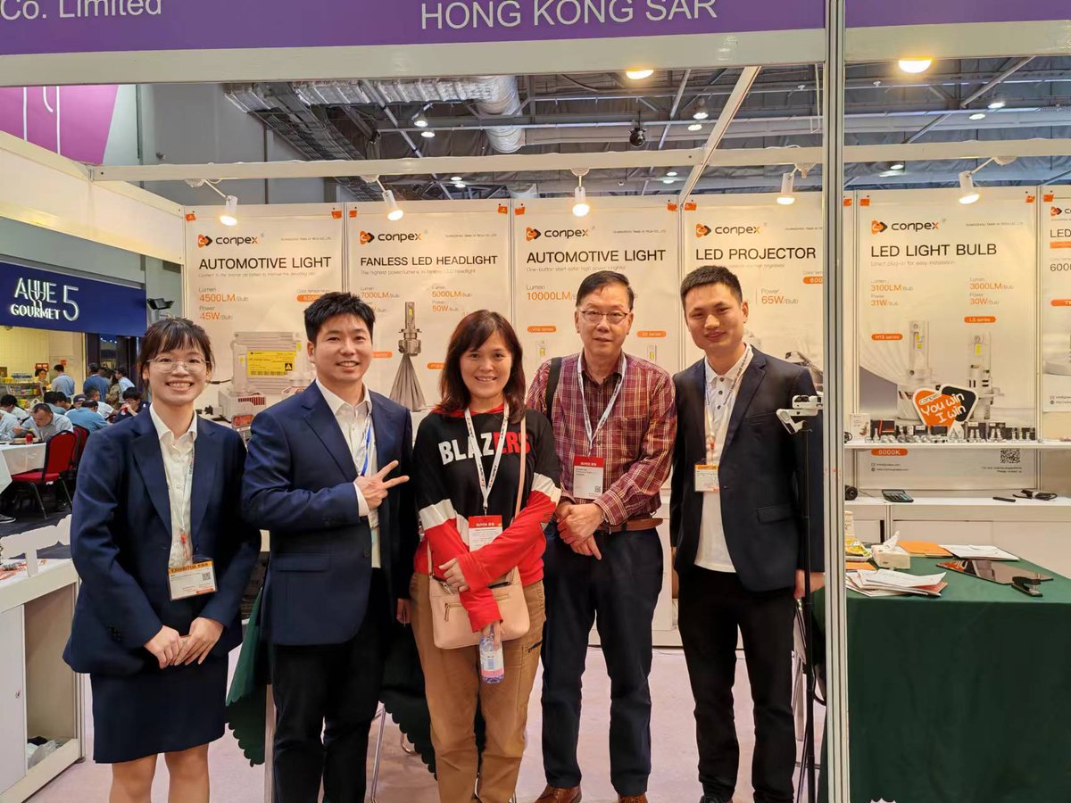 conpexofficial's tweet image. 👥 Flashback: Meet the Conpex All-Stars Lighting Up Global Sources HK! 🌟

Swipe to see who&apos;s who at Booth: Jason, Wisdom, Milly and Leon!!

#Conpex
#automotiveaftermarket
#ConpexTeam
#globalsources
#tradeshow
#ledheadlights
#automotivelighting
#carlights
#hongkong