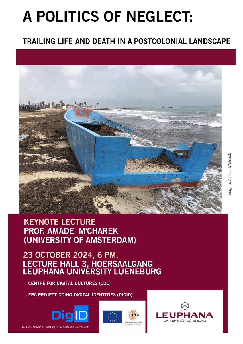 People at <a href="/leuphana/">Leuphana</a> Lüneburg, come join us at the keynote lecture by the wonderful Prof. Amade M'Charek next Wednesday 23 October on "The Politics of Neglect: Trailing Life and Death in A Postcolonial Landscape".