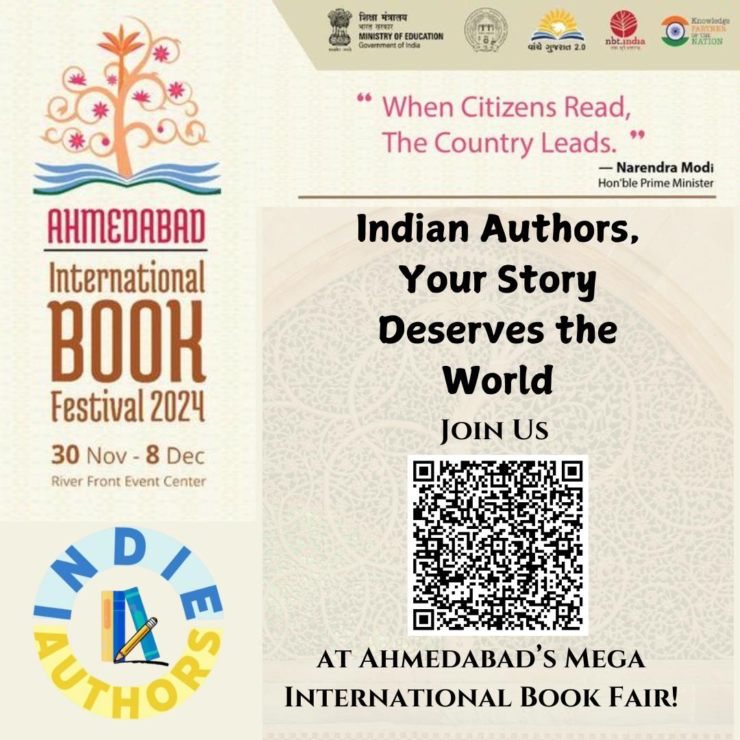 indieauthorsin's tweet photo. We are soon arriving in Ahmedabad to share our repertoire of fiction and non-fiction works from authors across India. Please reach out to us if you'd like to join us and have your book at the NBT Ahmedabad Literature Fest from 30 Nov to 8 Dec 24. #Ahmedabadlitfest https://t.co/FzR4cg3m54