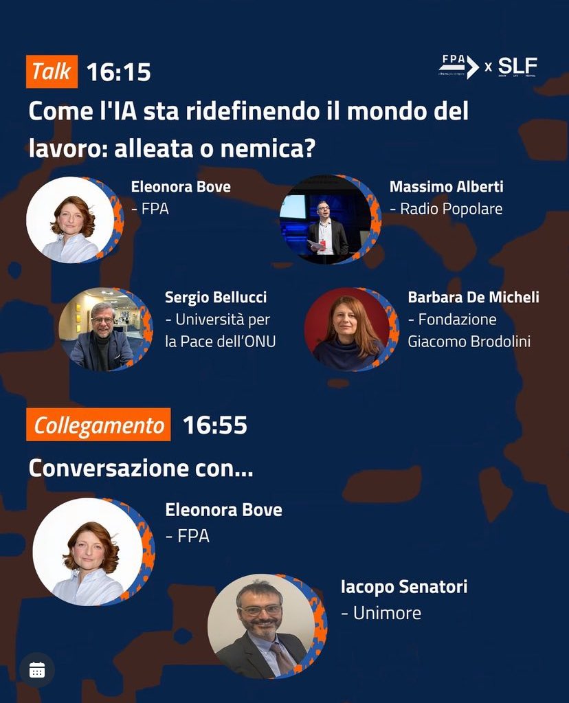 Oggi alle 16.15 @barbaradmicheli interverrà durante la maratona organizzata da <a href="/FPA_net/">FPA - FORUM PA - A DIGITAL360 Company</a> nell’ambito dello Smart Life Festival. Segui la diretta su 🔗 youtube.com/live/GbWo65H3m…