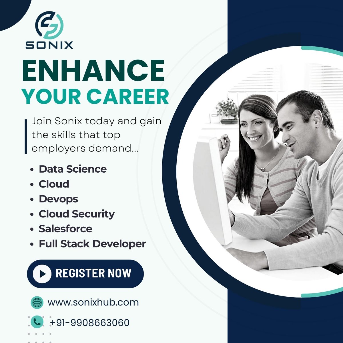 sonixskillhub's tweet photo. ✨ Elevate Your Career with SONIX!
Get the skills that industry leaders are looking for! 🌍💼
🌐https://t.co/tuMpBzb72b
📞9908663060
.
#sonix #sonixshub #sonixhr #jobopening #recruitment #software #itjobs #hiring #career #learning #python #salesforce #cloudcomputing #DevOps https://t.co/H04GcBDI2u