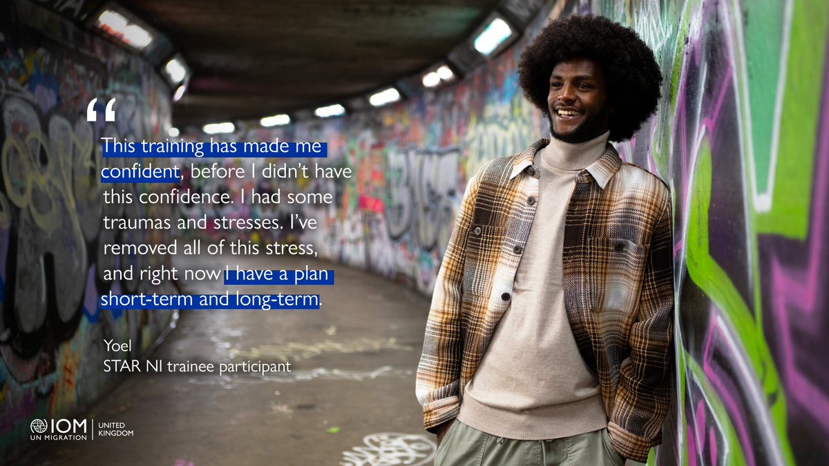 <a href="/IOM_UK/">IOM United Kingdom</a> supports adult males in the National Referral Mechanism (NRM) in Northern Ireland with 💻 digital, life, and 💼employment skills training, plus personalised weekly support. Participants gain confidence and skills to help them rebuild their lives.🌱 #AntiSlaveryDay2024