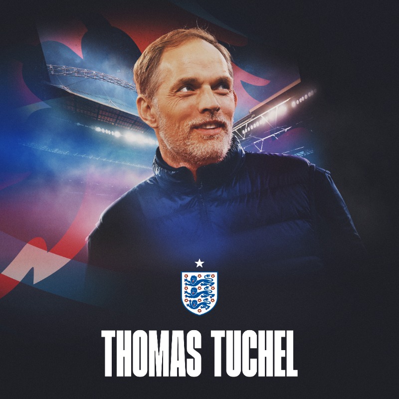 England's tweet photo. Thomas Tuchel. Our #ThreeLions head coach from 2025. 🏴󠁧󠁢󠁥󠁮󠁧󠁿