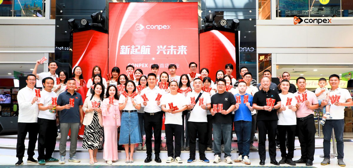 conpexofficial's tweet image. 🌟🇨🇳We&apos;re thrilled to announce the grand opening of our first #Conpex store in Guangzhou, China! 🎉

Visit us at:
Yiyou (International) Automobile Parts Supplies Exhibition Center GC019
益友国际汽配用品展贸中心GC019
Opening hours: 9am - 6pm

Stay tuned! #GrandOpening #Guangzhou
