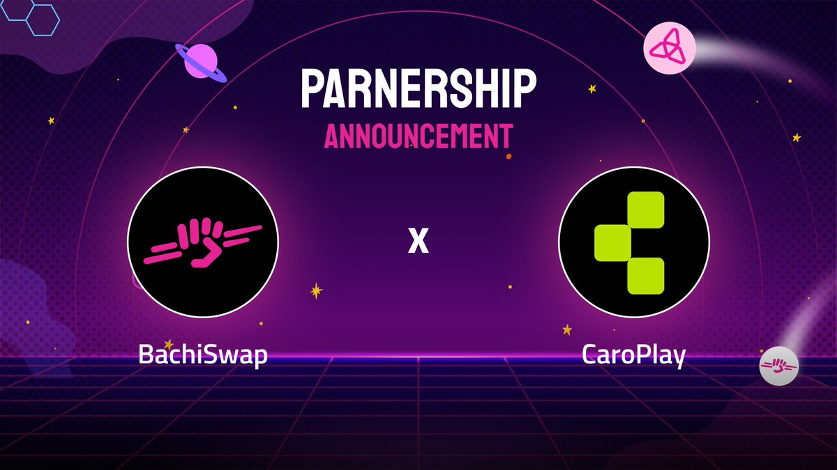 💥  PARTNERSHIP ANNOUCEMENT 💥
BachiSwap X CaroPlay

✨ We’re thrilled to unveil our exciting new collaboration with <a href="/CaroPlayWorld/">Caro Play</a> - the world's first WEB3 "ideas to earn" project and the first star NFT project on the TON chain, authorized by FIFA World Player of the Year Fabio