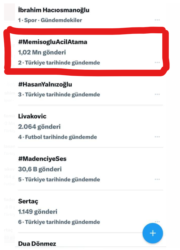 📍Sağlık personeli atama talebi, 1 milyon Tweetle Türkiye rekoru kırdı!

Kamu Birliği Konfederasyonu, Kamuda İstihdamı Arttırma Komisyonu, Sağlıkçı Birliği Platformu ve Genç Sağlık Sendikasının öncülüğünde gerçekleştirilen #MemişoğluAcilAtama hashtagi 1 milyon sayı ile Türkiye