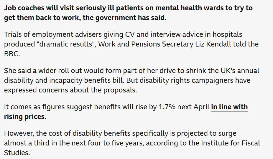 Heccles94's tweet image. This is despicable. It makes me so angry. 

Labour stigmatising the mentally ill. It has to stop. 

We have massive mental health nursing shortages. Invest in nursing, that's what patients on wards needs. 

They don't need the job centre doing in-reach.
