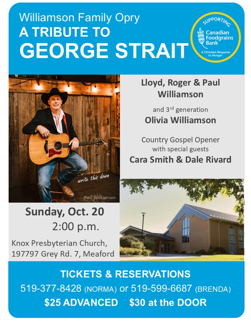 Today (Oct. 16) is World Food Day, a day to mark the plight of the more than 757 million people in the world who don't have enough to eat.  Please join us for an afternoon of great entertainment at our <a href="/Foodgrains/">Canadian Foodgrains Bank</a> concert on Oct. 20 to help #endhunger.