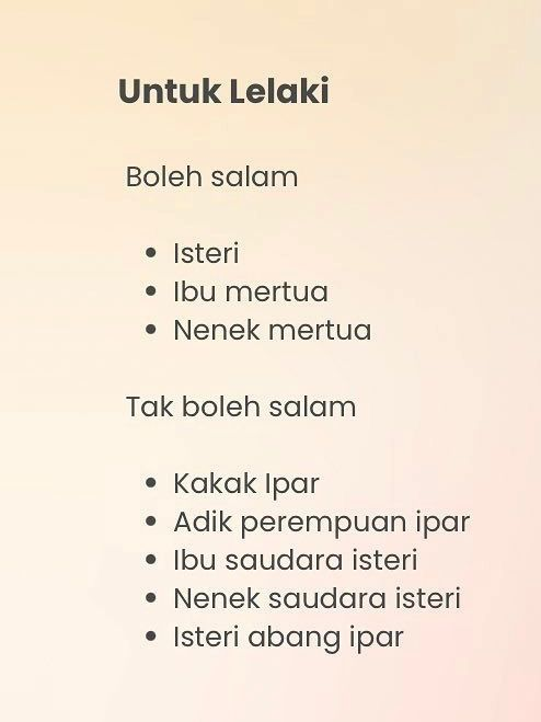 ainachuu_'s tweet photo. Lepas kahwin boleh salam siapa? 

Haa ramai lagi yang  tak ambil berat pasal ni kan, benda ni wajib kita tahu bila dah kahwin nanti. 

Jangan ambil mudah ye sayang sayang semua! Semoga bermanfaat 💜⬇️ https://t.co/NkB6NjSxEr