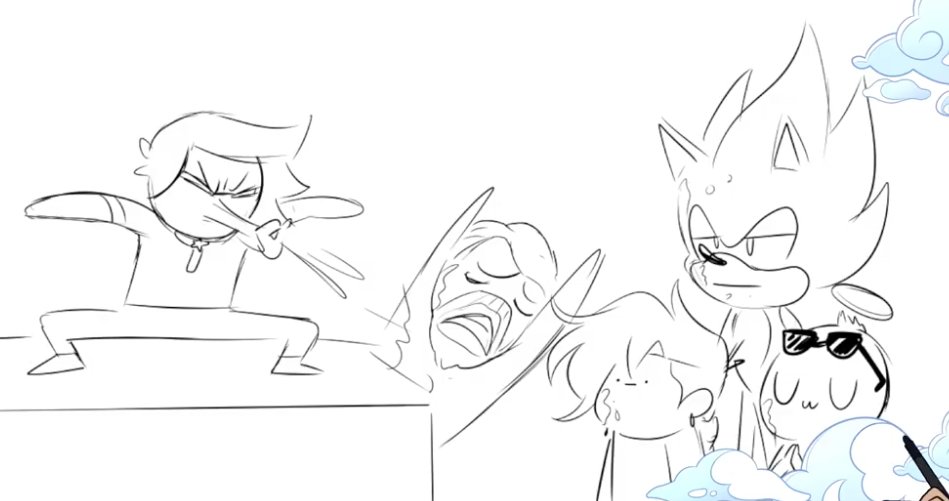 Sproatoonz's tweet photo. Almost forgot about this. Here's me failing miserably to save these lads from being spit fired by @TheAMaazing 🌬️ 💦☠️. Thanks @PantslessPajama for including me in this cursed masterpiece 🤣 https://t.co/xTLqi8cfcP
