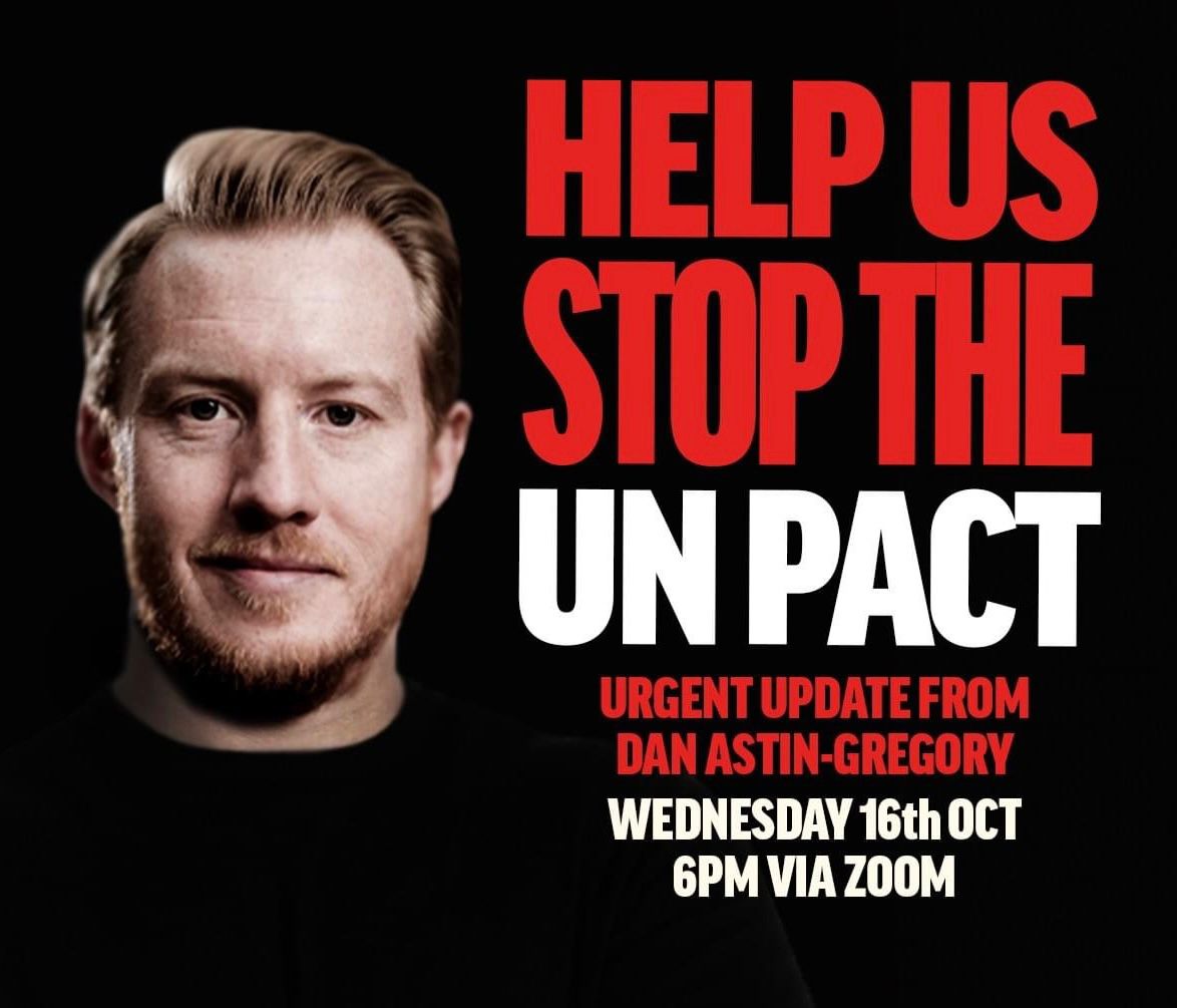 Help Us Stop The Pandemic Treaty &amp; The UN Pact For The Future

The UN’s Pact for the Future could reshape national sovereignty and pave the way for global governance whilst the WHO's Pandemic Treaty, on course for agreement as early as November, risks legitimising and normalising