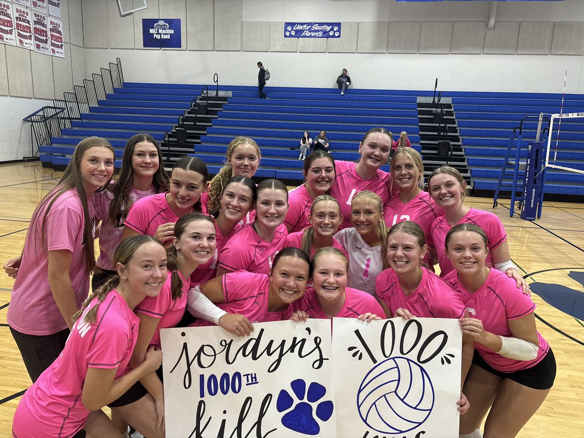 Congrats to our girl Jo for recording her ONE THOUSANDTH CAREER KILL tonight!! 💪🏻👊🏻🥳🏐💙