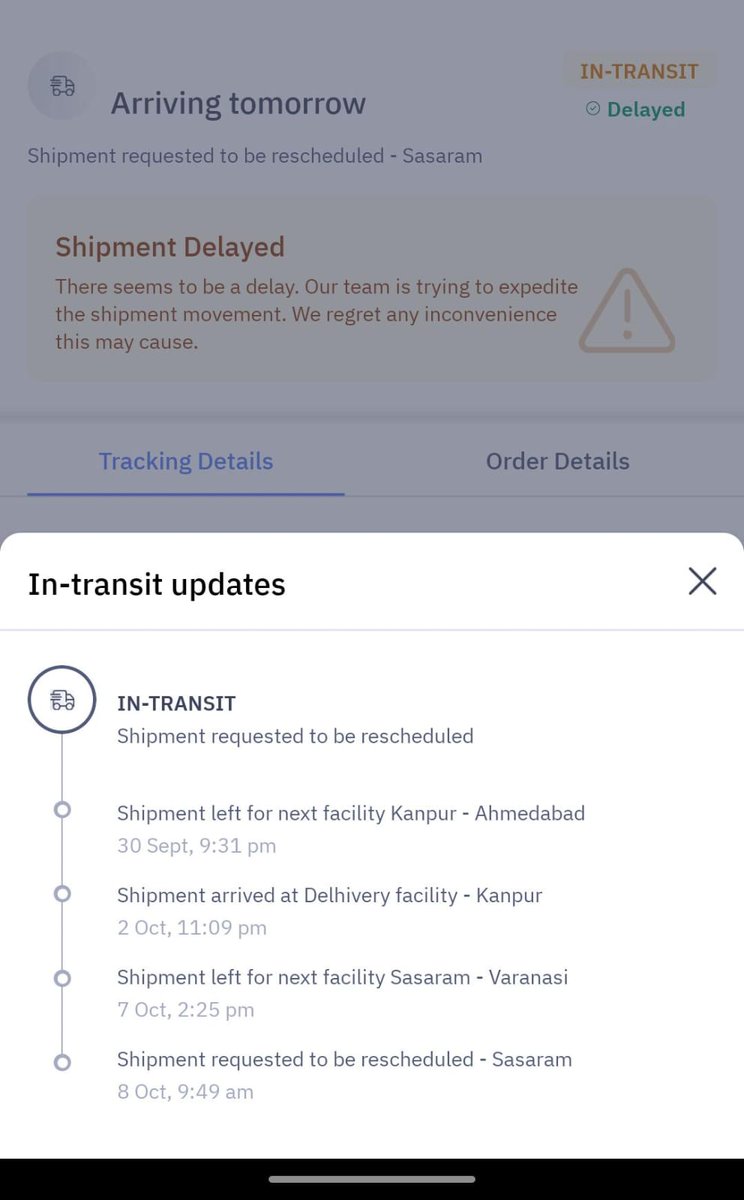 VishnuKumar0004's tweet photo. @delhivery @help_delhivery I never requested to reschedule my package but your update says 'rescheduled as per my request.' Please correct this error, provide an estimated delivery date &amp; investigate. Unacceptable experience! #Delhivery #IncorrectUpdate #CustomerService https://t.co/qnZmc08D86
