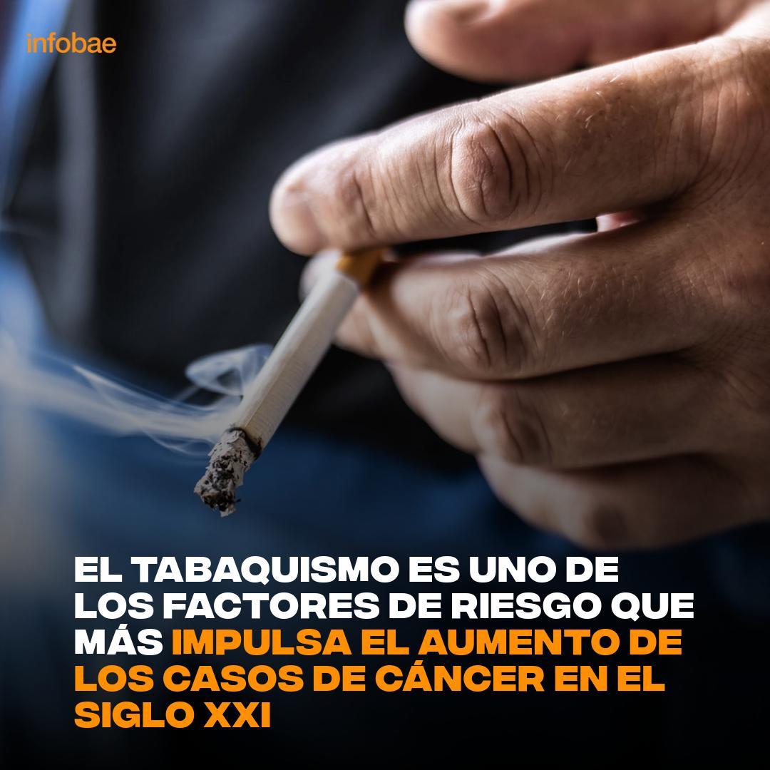 infobae's tweet photo. El tabaquismo es uno de los factores de riesgo que más impulsa el aumento de los casos de cáncer en el siglo XXI https://t.co/hKxa7dNhl0 https://t.co/cT8RzV1kdj