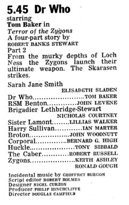 Doctors_Beard's tweet image. "Terror of the Zygons" - Part 2 - From the murky depths of Lock Ness the Zygons launch their ultimate weapon. The Skarasen strikes.
#DoctorWho #TerroroftheZygons #LockNessMonster #Skarasen #classicwho #Whovian #scifi