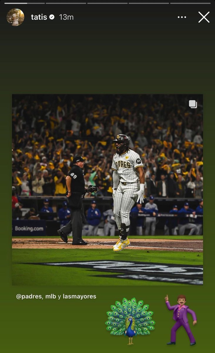 YankeeWRLD's tweet image. Tatis put dancing peacock emojis on his story LMAOOOOOOO