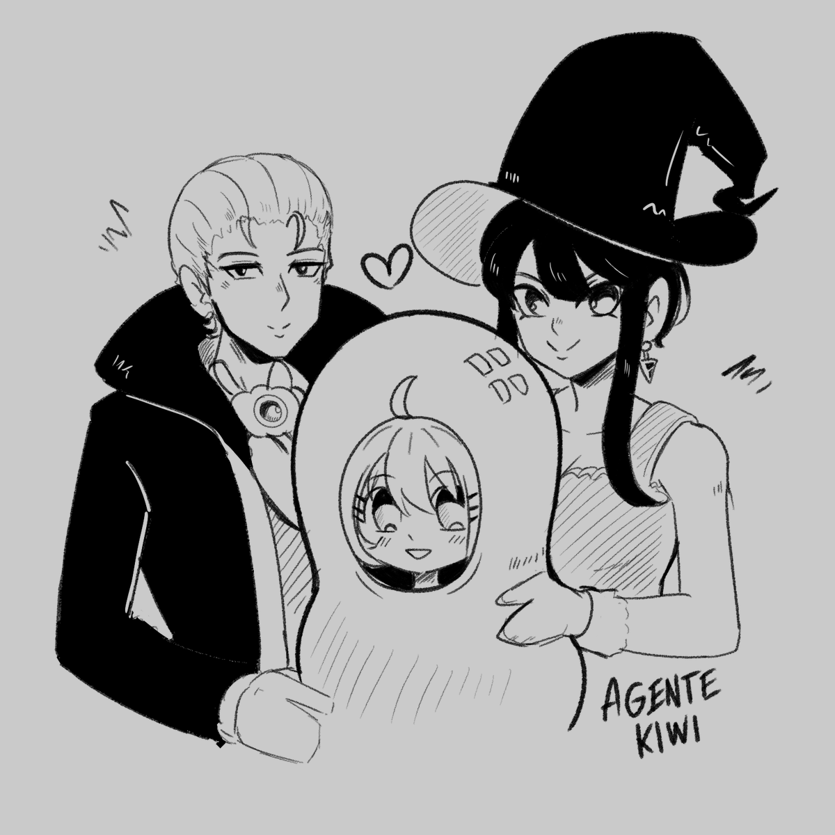 AgenteKiwi's tweet photo. Día 8: Familiar 
Creo que confundí el concepto pero lo subo igual jaja 😆
#spookysweetober #SPYxFamily #fanart https://t.co/0gTrJJ035E