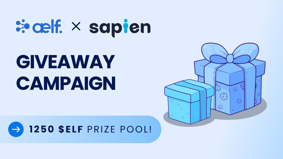 aelfblockchain's tweet photo. aelf 🤝 @SapienGamified
Following our successful partnership for the #HelloAI party held during Singapore TOKEN2049 week, we are proud to team up with Sapien again to drive the #AI revolution!🌐 And you can be a part of this journey✨
Participate in our campaign, join our community and stand to win attractive rewards!🎉
📍https://t.co/kQuEc6GreD
🎁10 winners to share a 1,250 $ELF prize pool
🗓9 Oct to 22 Oct