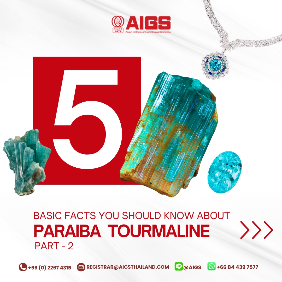 AIGSthailand's tweet photo. Part - 2🌈✨Discover what makes Paraiba Tourmaline so electric! From its stunning color to key facts on treatment &amp; pricing, this gem is truly special! 
🎯 Learn more about gemology courses:https://t.co/cN9dAVZmic #gemology #AIGS #ParaibaTourmaline #StudyinThailand #Gems #Bangkok https://t.co/YPadVv6RQG