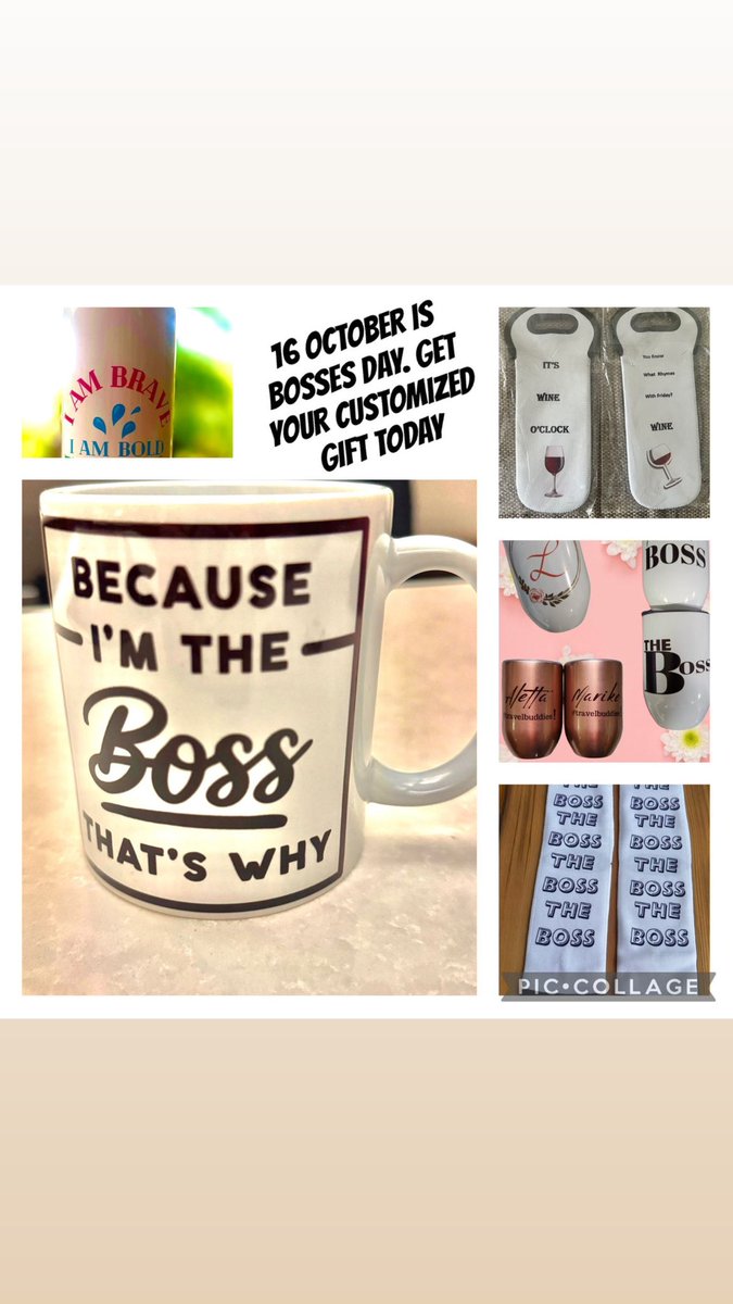 paulinemoneron's tweet photo. Next week Wednesday is Boss’s day. DM me for customised gifts. https://t.co/37gBUfwmVI