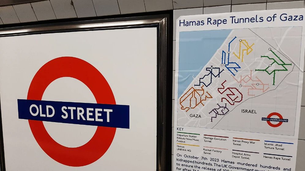 JointheBoycott's tweet photo. Kudos @ London Against Hamas for this masterful reality fix on the London underground. #hamasrapetunnelsofgaza

https://t.co/a1W67cEzZh #BH #UK #London #USA #AU #NZ #CA #jcot #ny #nj #fl #tx #il #mn #mi #pa #oh #mo #bringthemhome #Israel #hamasisISIS #hamasrapists @LondonNotHamas https://t.co/LHSJ8GGJBh