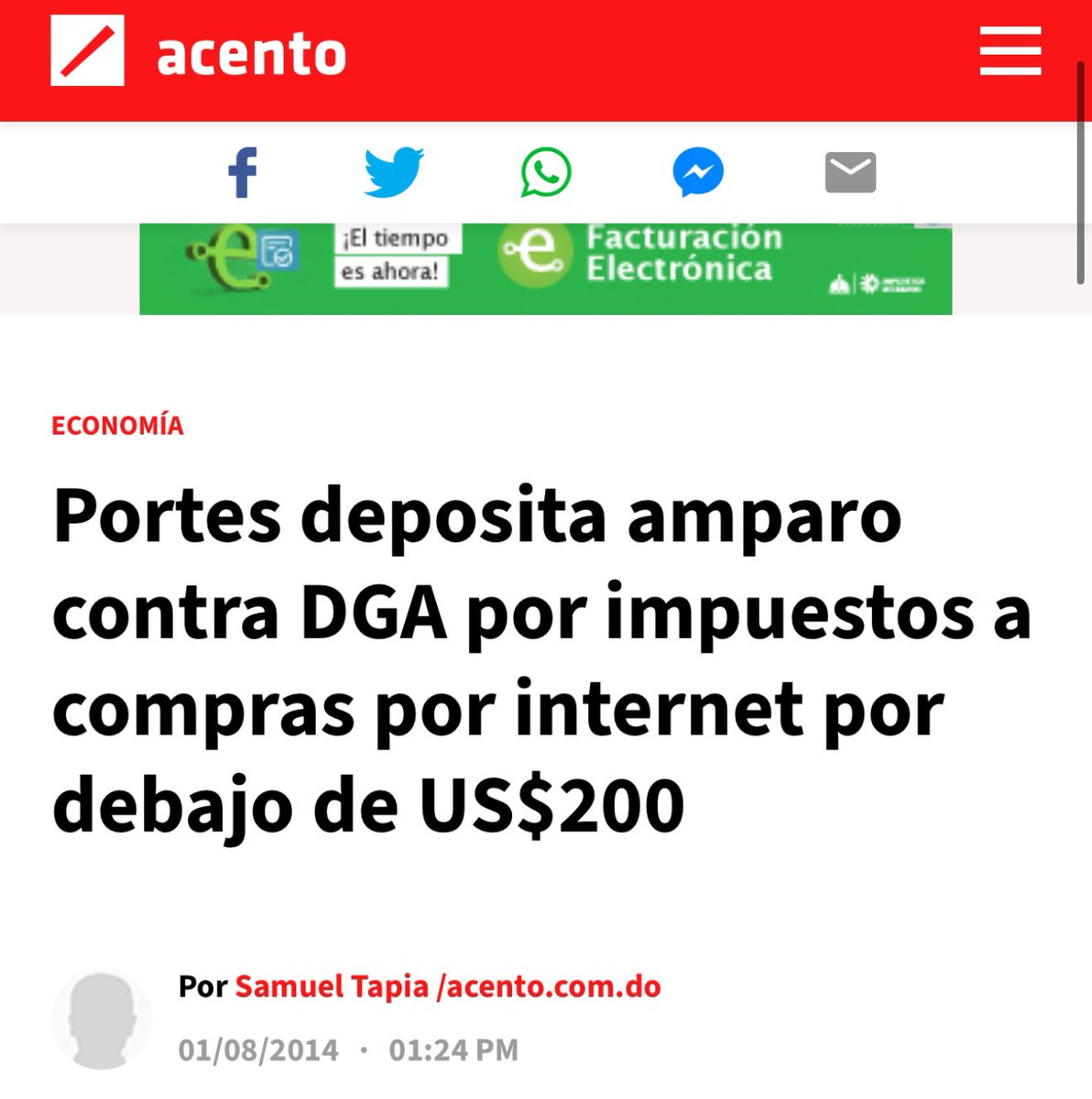 FelixPortes's tweet photo. Rechazamos la propuesta de imponer impuestos a compras por internet menores a $200 dólares. En el 2014 demandamos ESE COBRO ante TSA y ganamos.

Recuerdo que el presidente @luisabinader rechazó esta imposición que trató de hacer el presidente @DaniloMedina pero HOY lamentablemente sufre de amnesia y olvidó su postura de cuando NO era el Presidente. Una cosa es con violín y otra con guitarra. 
Gran decepción.