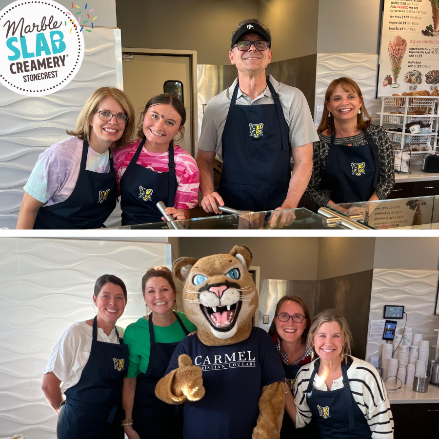 CarmelCougars's tweet photo. Thank you to all the families and celebrity scoopers who came out to Marble Slab Creamery Stonecrest to support our PTF! #carmelvalues-family #ccses #ccsms #ccshs @ccs_hs_1993 https://t.co/VUklKlJhJm