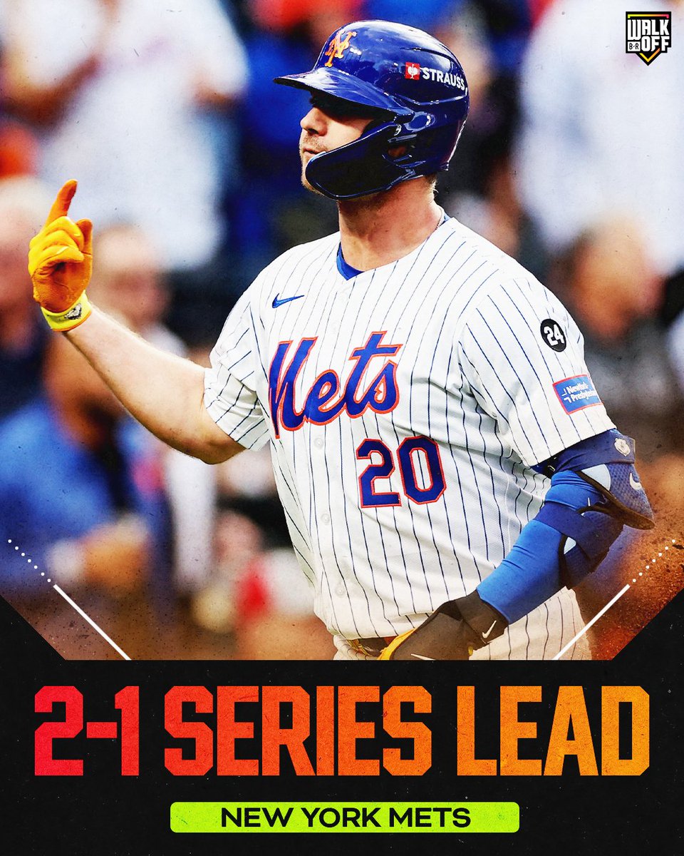 BRWalkoff's tweet photo. THE METS TAKE A 2-1 NLDS LEAD OVER THE PHILLIES 🔥 https://t.co/wtBGYtjOdA