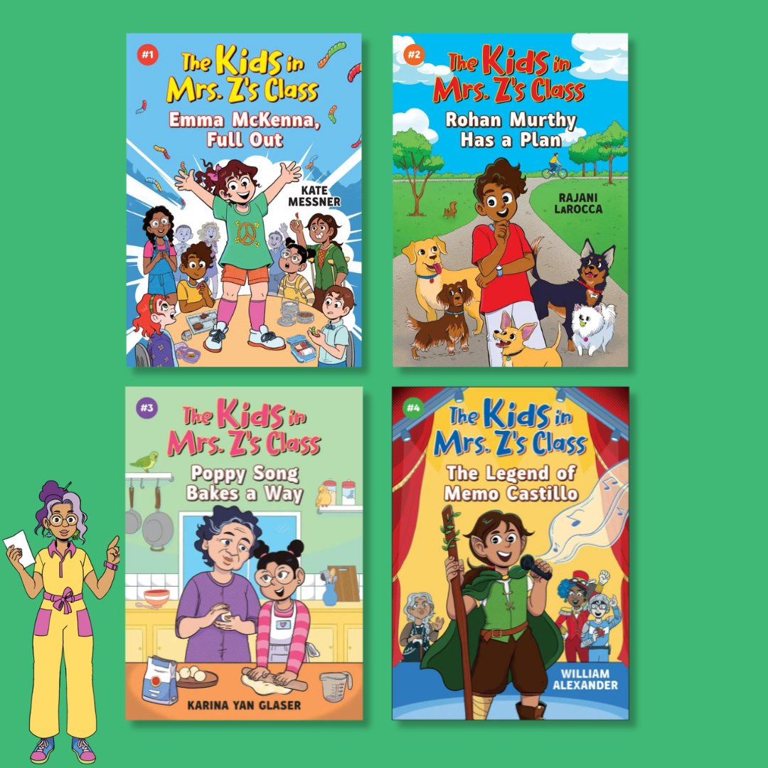 KateMessner's tweet photo. Books 3 &amp; 4 in THE KIDS IN MRS. Z'S CLASS are out today!! Happy book birthday to authors @KarinaYanGlaser &amp; @williealex and illustrator @katfcomix! 

I'm so excited for everyone to meet Poppy and Memo! 

https://t.co/uzju3CzKhu https://t.co/RwM9FsMTup