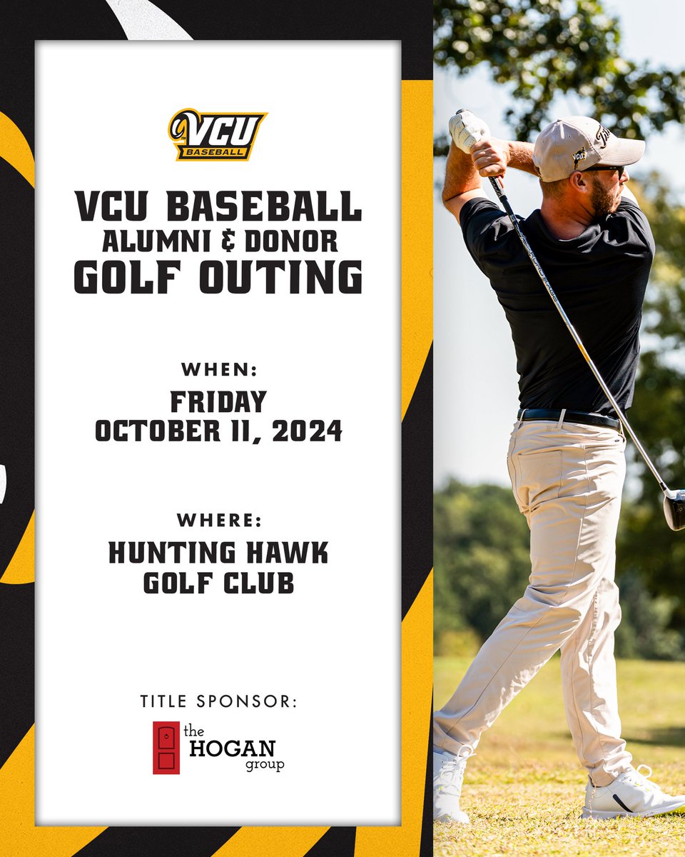 We’re so excited for Friday’s VCU Baseball Alumni &amp; Donor Golf Outing! ⛳️

Thank you Title Sponsor The Hogan Group!