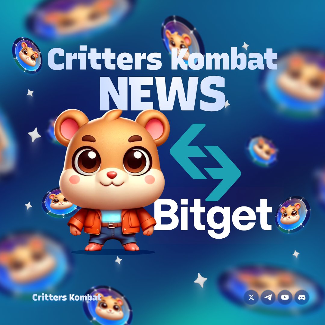 Critters Kombat ๐ (@critterskombat) on Twitter photo ๐ Critters Kombat is officially listed on the BitGet App Center! <a href="/bitgetglobal/">Bitget</a> ๐
This is a MASSIVE step forward, and itโs all thanks to YOU, our amazing community! ๐ช๐พ The bullish market for Critters is heating up, and this is just the beginning! ๐
bitget.com/telegram-apps/โฆ ๐ Critters Kombat is officially listed on the BitGet App Center! <a href="/bitgetglobal/">Bitget</a> ๐
This is a MASSIVE step forward, and itโs all thanks to YOU, our amazing community! ๐ช๐พ The bullish market for Critters is heating up, and this is just the beginning! ๐
bitget.com/telegram-apps/โฆ