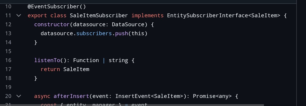 solomonuche's tweet image. 🚀 implemented Entity Subscribers to automatically track entity changes!

🛠️ Every time a sale is made, the product&apos;s sales count updates seamlessly.

Perfect for handling hooks in #TypeORM and automating workflows! 💡

#NestJS #TypeScript #NodeJS #DevLife