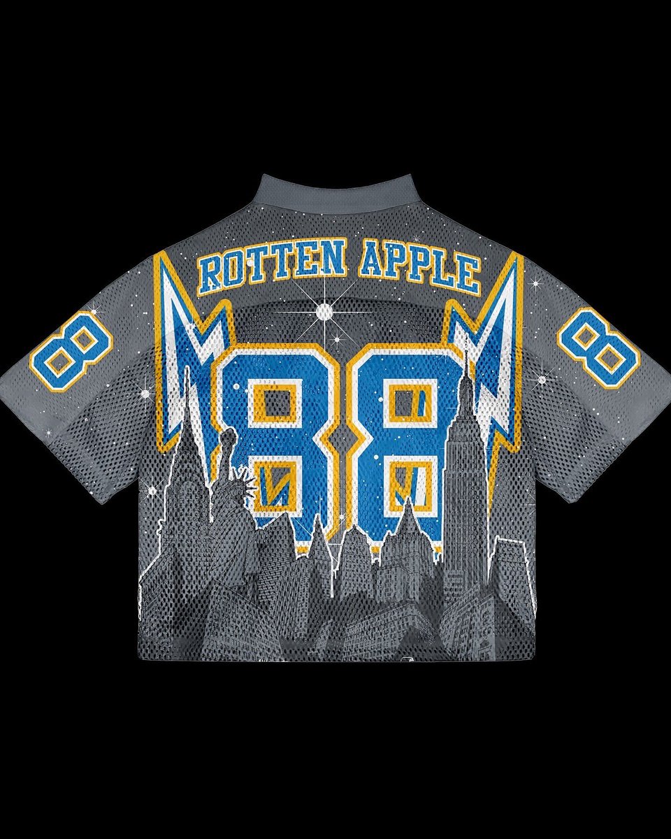 RottenAppleClub's tweet photo. ROTTEN APPLE “NYC” edition CROPPED JERSEYS . AVAILABLE NOW FOR PRE ORDERS  https://t.co/adLpZTO28Z https://t.co/sMgN5sngzO