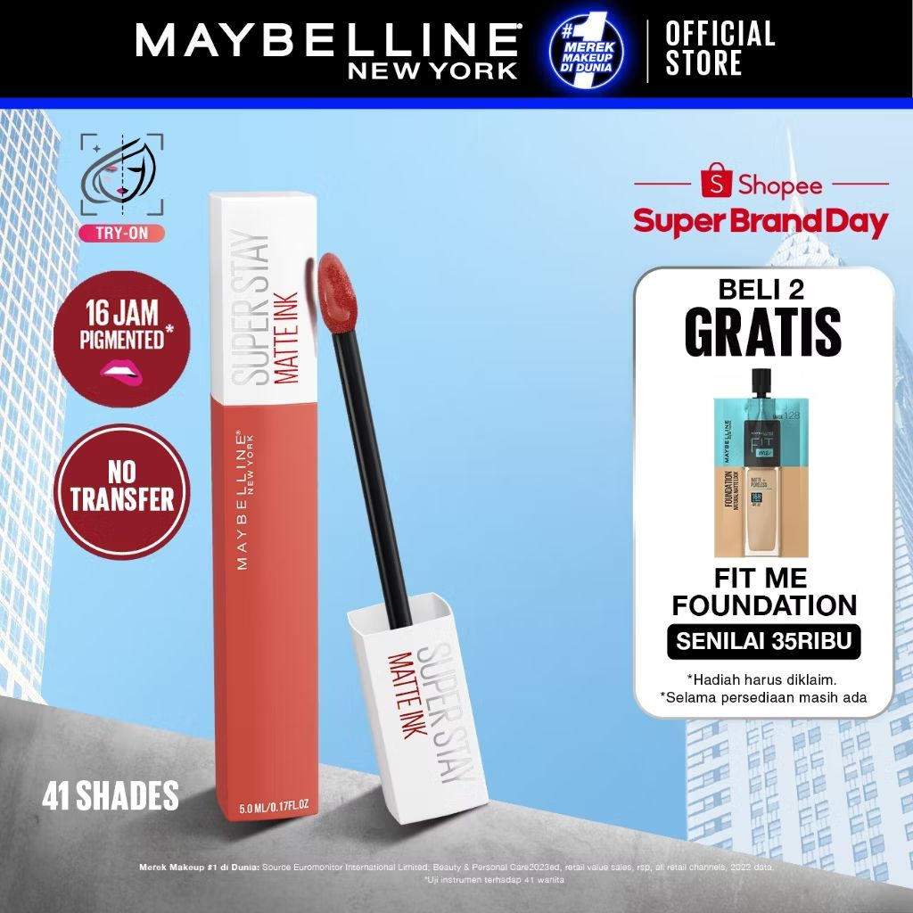darkchocolaatte's tweet photo. Check out MAYBELLINE OFFICIAL Superstay Matte Ink Liquid Long Lasting Waterproof Matte Lipstick Lipcream Make Up Transferproof Tahan 16 Jam Vinyl Ink for Rp92.500. Get it on Shopee now! https://t.co/B2scmQhvvP https://t.co/f3D3RGWjuB