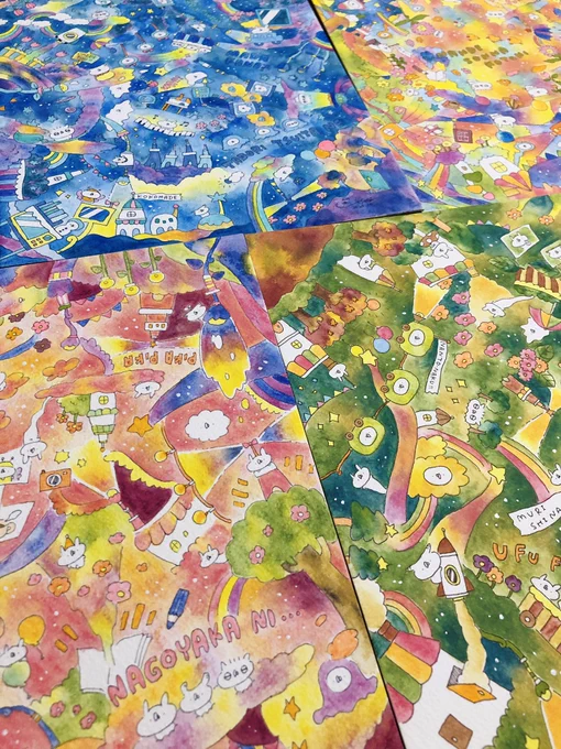 10周年イベントでは、アナログ原画も展示販売いたします!イベント恒例のA4サイズ原画今回は全部で5種類です!アナログならではの絶妙な味わい……ぜひ会場でお楽しみください----------うさぎ帝国 〜10周年おめでとうの会〜2024/10/10(木)&10/11(金)〜14(月祝) 